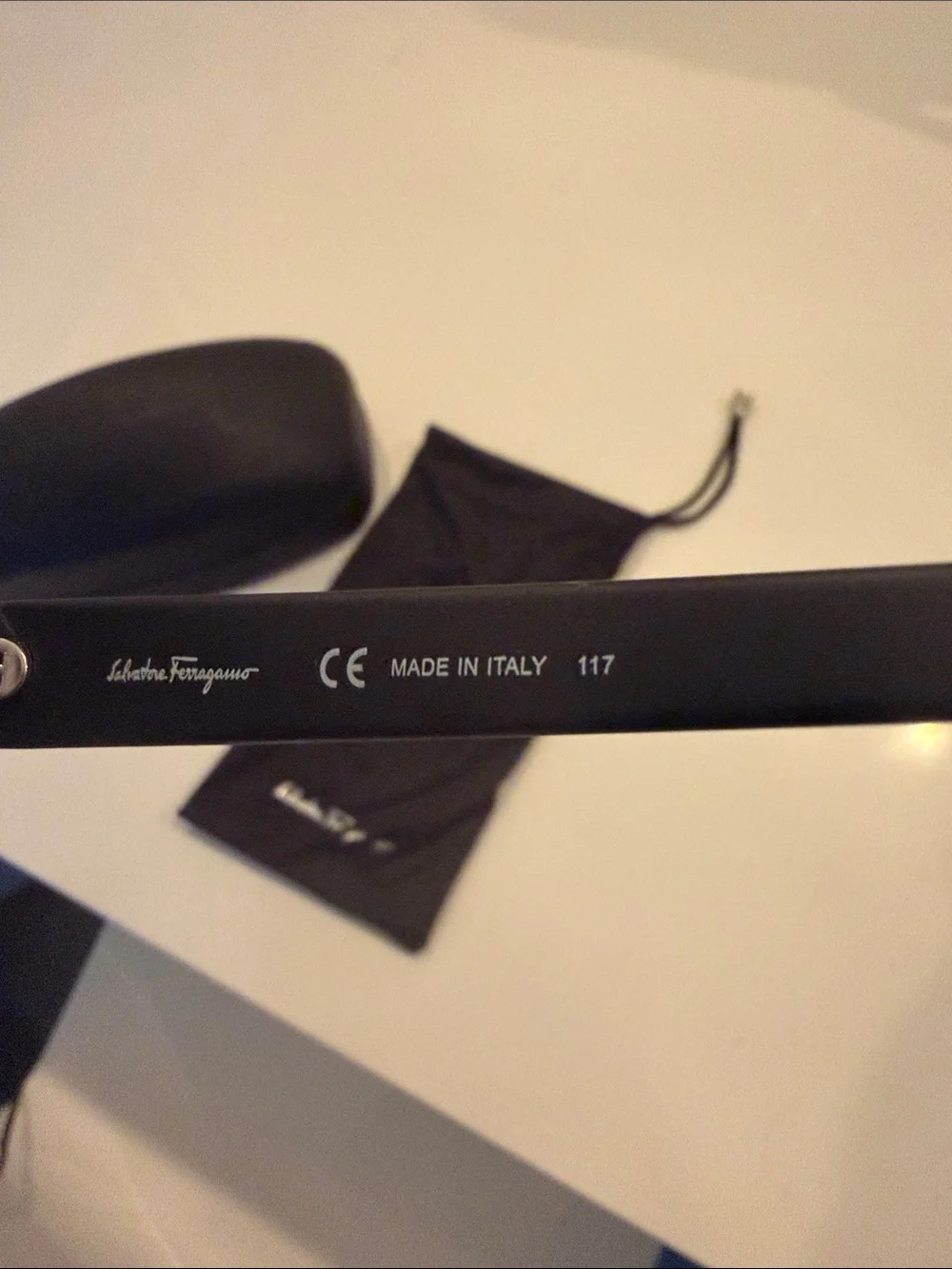 Salvatore Ferragamo Black Round Oversized Sunglasses